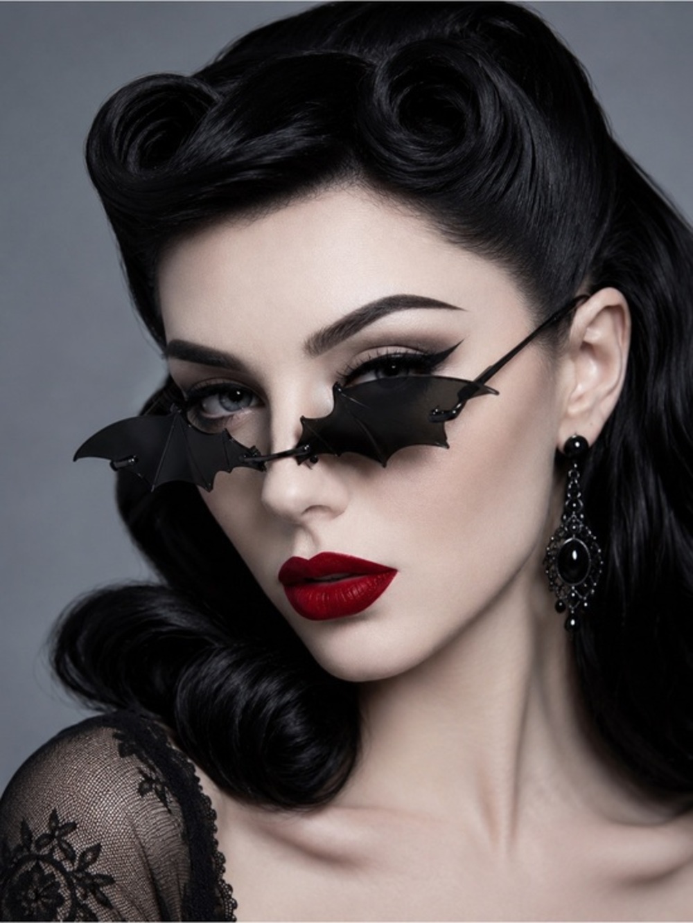 Halloween Bat Wings Costume Glasses - Picture 3 of 9